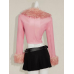 WWE Raw 2026 Masami Odate Pink Fur Trim Leather Jacket